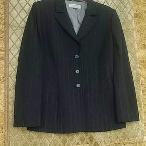 Tahari Formal Black and White Pin Stripe Blazer